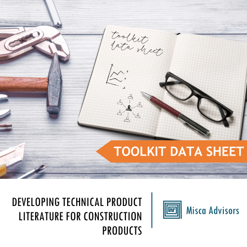 ToolKit Datasheet – Developing Technical Product Literature for Construction Products